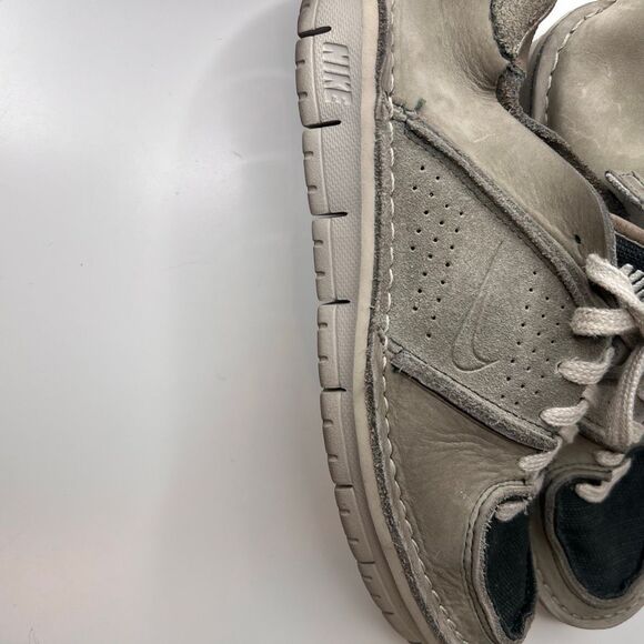 Nike vintage BB sneakers from 2005 featuring a grey suede upper and exposed stit
